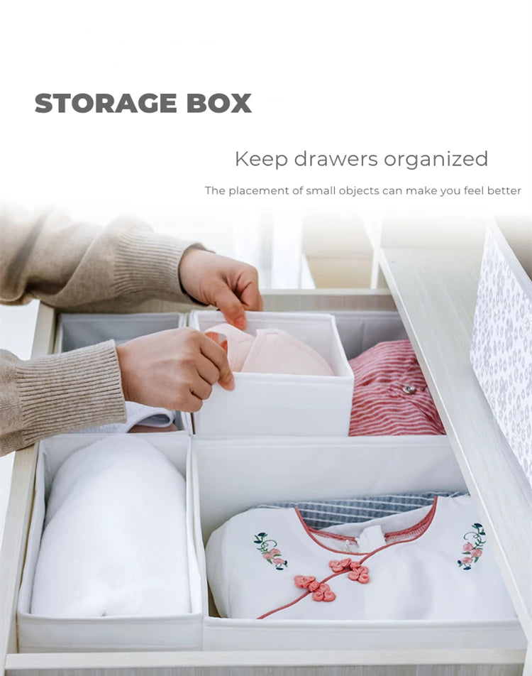 Underwear Organizers Of Cabinets And Drawers Wardrobe Clothes Bra Organizer For Underwear Socks Pants Home Foldable Storage Box