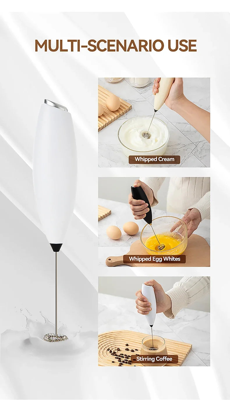 1PC Hand Blender Electric Egg Beater Milk Frother Wireless Mini Drink Mixer Foamer Household Kitchen Stirring Tools