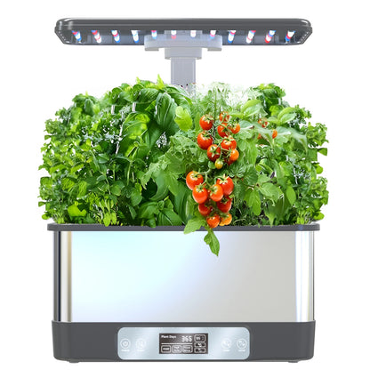 Smart Hydroponic System with LED Light 8 Holes Hydroponics Growing Kit APP Control Timer Indoor Garden for Vegetables and Herbs
