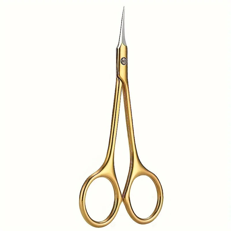 Stainless Steel Manicure Scissors for Nail Care Handle Cuticle Nipper Dead Skin Removal Scissors Beauty Tool