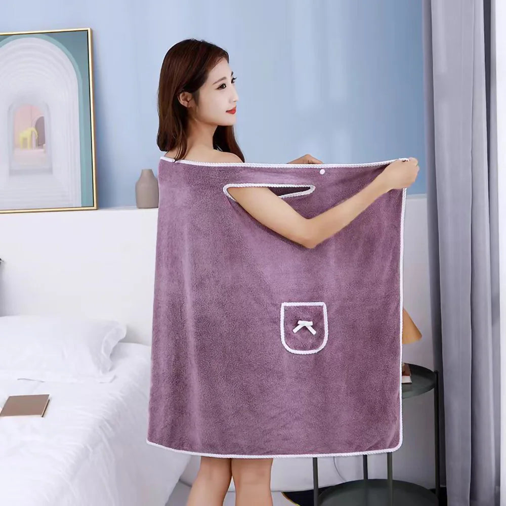 Womens Bath Towels Girls Wearable 135*80Cm Fast Drying Bathing Beach Spa Bathrobes Wash Clothing, Shower Bath And Gym Towel
