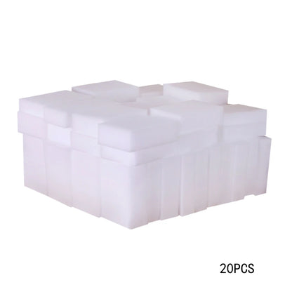 20pcs White  Sponge Melamine Sponge Eraser Eraser Cleaner Cleaning Sponges for Kitchen Bathroom Cleaning Tools  Dropsipping