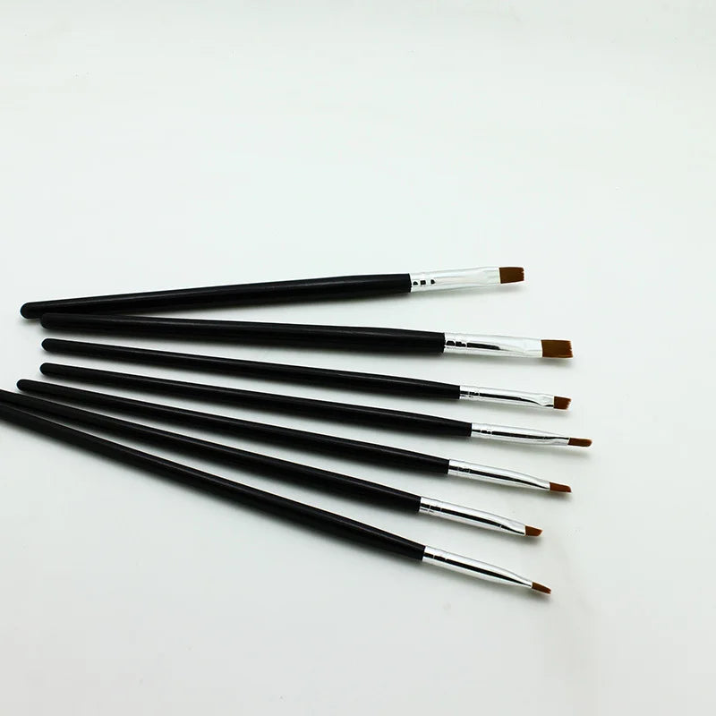 7Pcs/Set Nail Art Design Brush Acrylic Nail Art Brush Kit Set UV Gel Brush Nail Art Tool