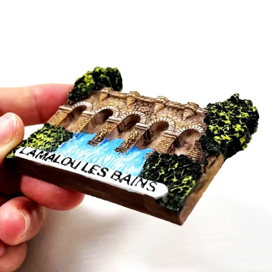 Europe France Lyon Strasbourg Marseille Resin 3D Fridge Magnets Tourism Souvenir Refrigerator Sticker