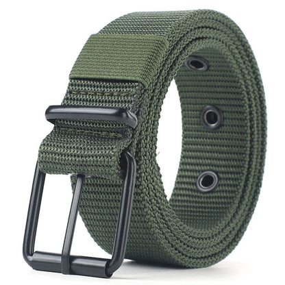 Perforated Canvas Belt Men's Needle Buckle Belt Student Youth Korean Adjustable Multi-Hole Belt Student Jeans Belt