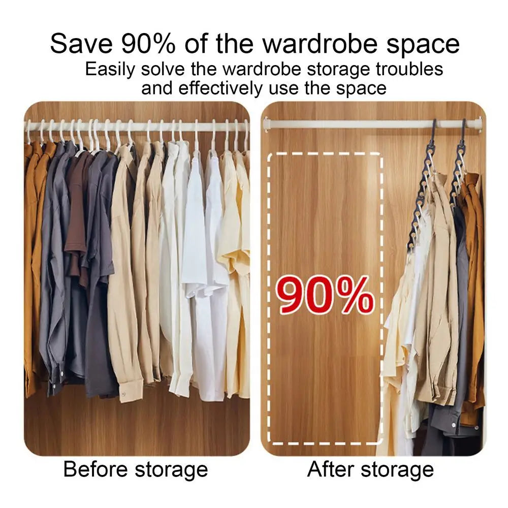 Closet Organizers For Clothes Closet Coats Organizers Hangers Vertical 10-Hole Design Space Saving Heavy Duty Closet Clothes