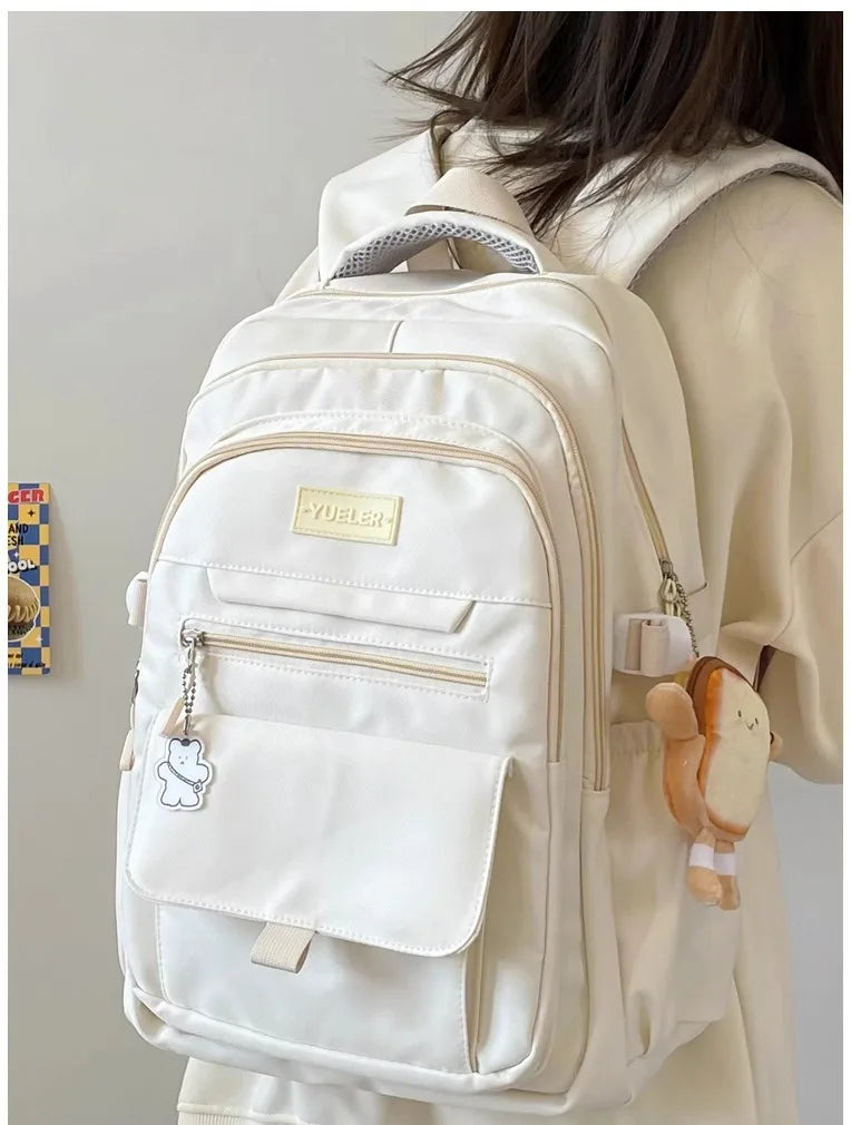 Japanese style Junior High School Large Capacity Backpack High School Student school bags Simple and Versatile Laptop Backpacks