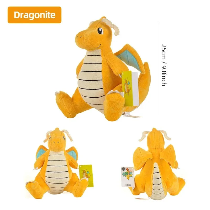 Pokemon Stuffed Toys Kawaii Dragonite Cartoon&Cute Plush Dolls Throw Pillow Birthday Gift for Kids Friends Boys Home Decoration