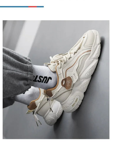 Men's Sneakers 2025 Spring Comfortable Non-slip Outdoor Running Shoes Elasticity Platform Basketball Athletic Tenis Masculino