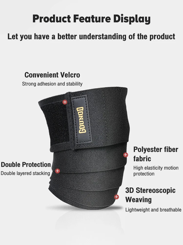 Knee Pads Sports Elastic Wrap Kneepad Support for Gym FitnessSquats Exercise Knees Protect  & Elbow Pads Braces【1PC】