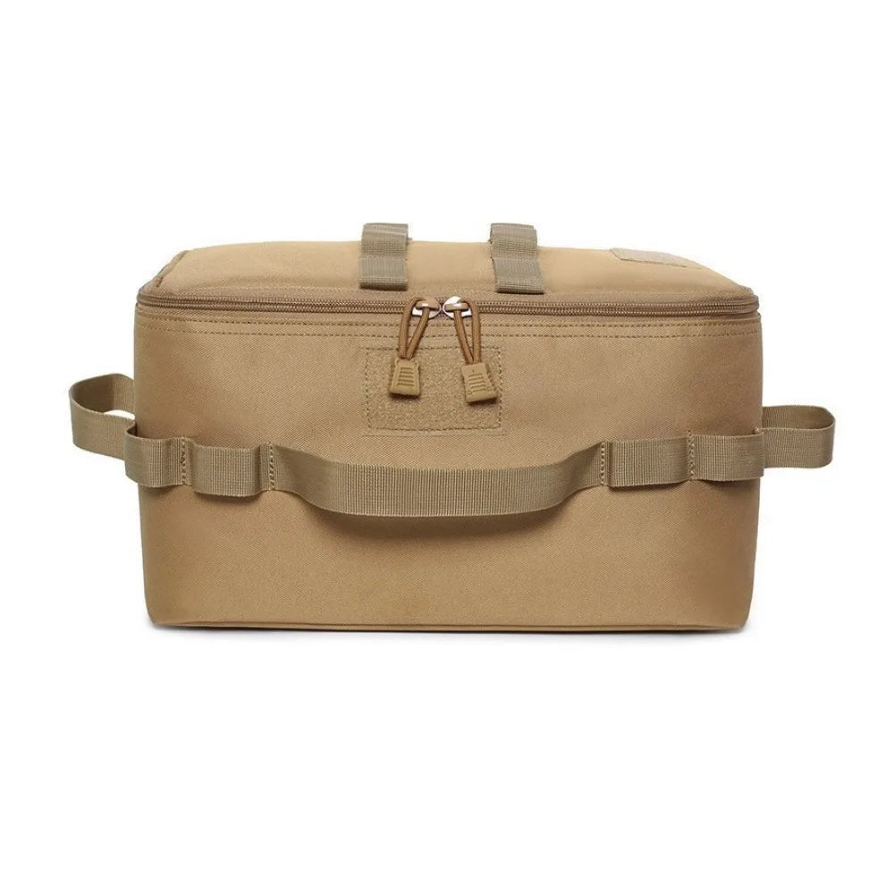 Camping Storage Bag Portable Folding Large Capacity Ground Nail Tool Bag Gas Canister Hiking Picnic Cookware Utensils Kit Bag