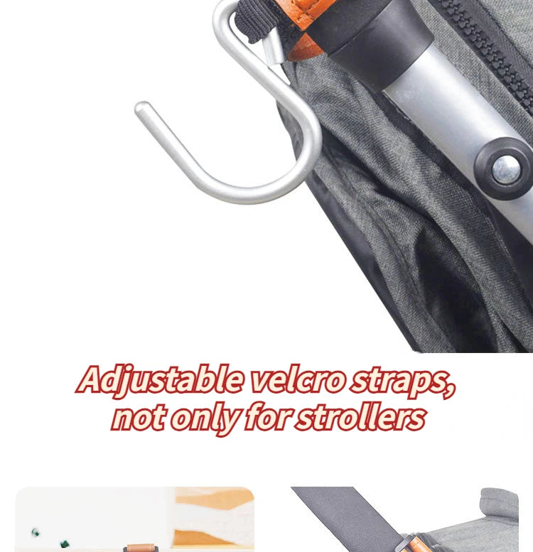 Baby Stroller Hooks 2Pcs Leather Hook  for Hanging Diaper Bags Kindergarten Universal Accessory