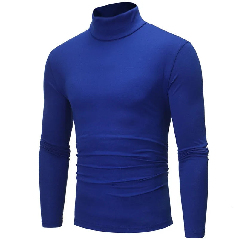 Thermal Underwear Tops Men Spring Clothes Thermal Shirt Autumn Men's Winter Tights High Neck Thin Slim Fit Long Sleeve T-shirt