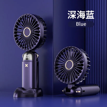 New Handheld Small Fan USB Portable Digital Display silentOffice DeskStudent on Dormitory Charging Outdoor Fan