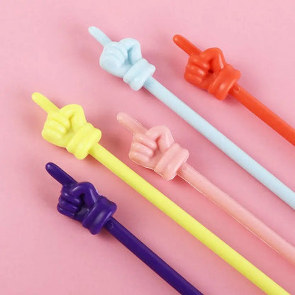 10Pcs/set Bendable Teaching Stick Smooth Colorful Finger Reading Stick No Burrs Hand Pointers Stick Teacher Supplies