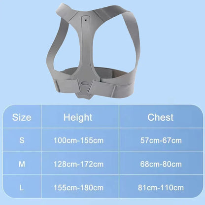 Adjustable Back Brace for Both Male and Female Use in Posture Correction to Prevent Hunchback in Aitting Posture