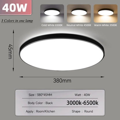 Smart Led Ceiling Light with Remote Control 3 Colors Dimmable Ceiling Lights Ultrathin Panel Lamps Bedroom Kitchen Ceiling Lamp
