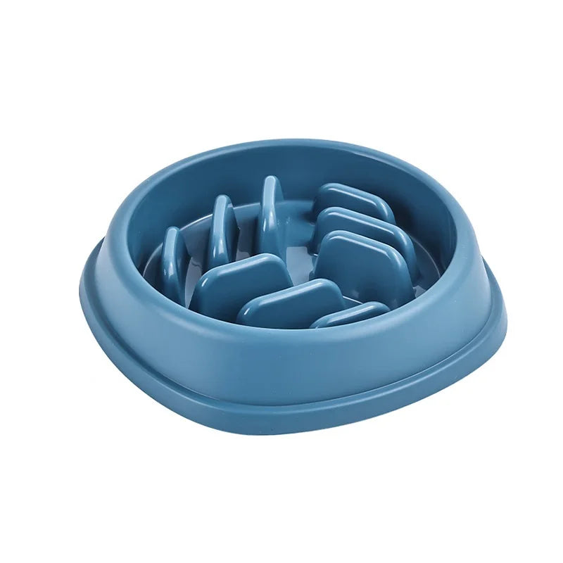 Pet Supplies Dogs and Cats Slow Food Bowl Puzzle Non-Choking Non-Slip Slow Feeder Thickened Plastic Plate Bowl Pet Feeding Bowl