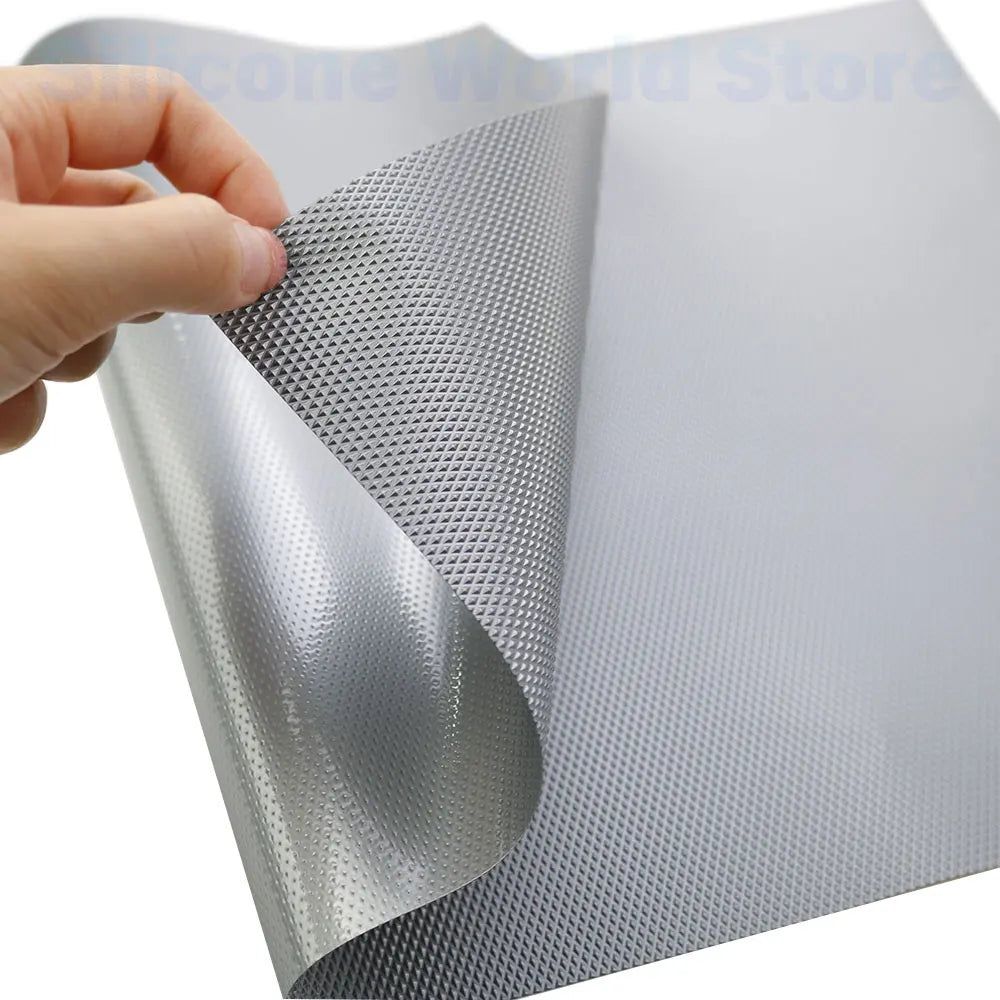 Silicone world Reusable Cabinet Mat Drawer Mat Shelf Liners Moisture-Proof Waterproof Dust Anti-Slip Fridge Kitchen Table Pad