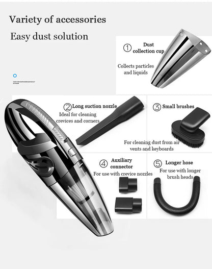 Cordless Handheld Vacuum Cleaner Powerful Cyclonic Suction Portable Rechargeable Quick Charge For Pet Hair At Home