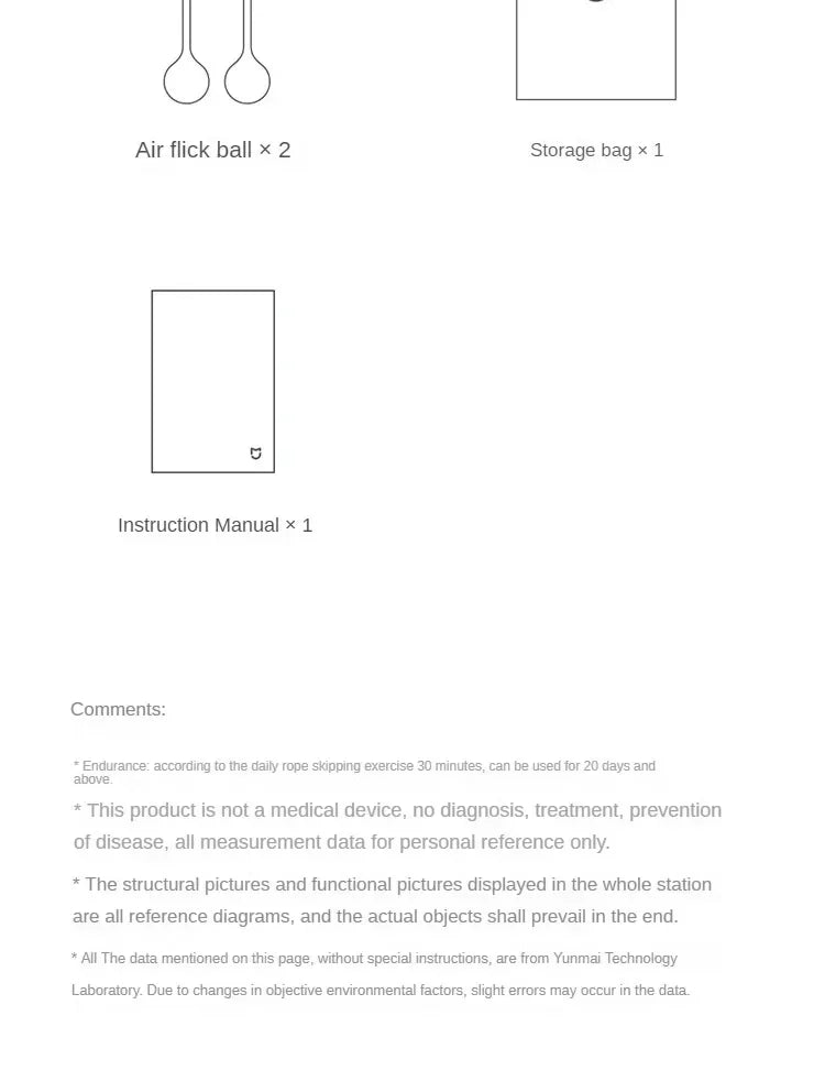 Mi Home Smart Jump Rope Counter, Xiaomi Jump Rope Thread with Fit App Adjustable Calorie Calculation for Sports and Fitness