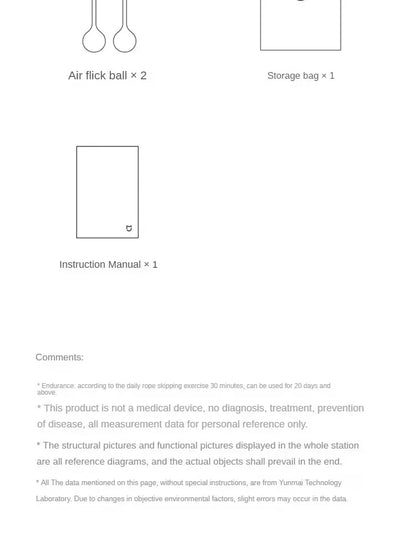 Mi Home Smart Jump Rope Counter, Xiaomi Jump Rope Thread with Fit App Adjustable Calorie Calculation for Sports and Fitness