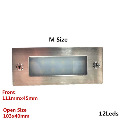 LED Deck Step Light 15Leds Underground Lamp Recessed Stair Paitio ground Spot Light Floor Garden Landscape Wall Outdoor Lighting