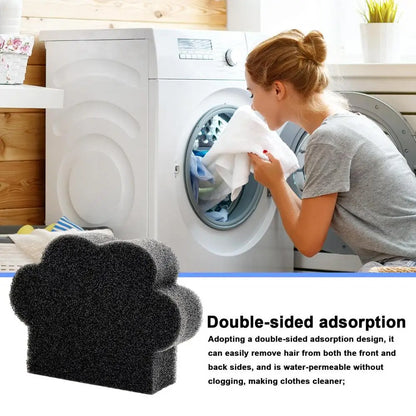 Pet Hair Remover for Laundry Reusable Hair Catcher Tool Lint Double-Sided Lint Catcher for Wet and Dry Use Cat Claws Shape Dryer