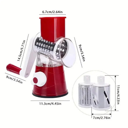 Slicing Grater Manual Rotary 3 In 1 Cheese Grater Food Blender Stainless Steel Potato Slice Chopper Processor Kitchen Accessorie
