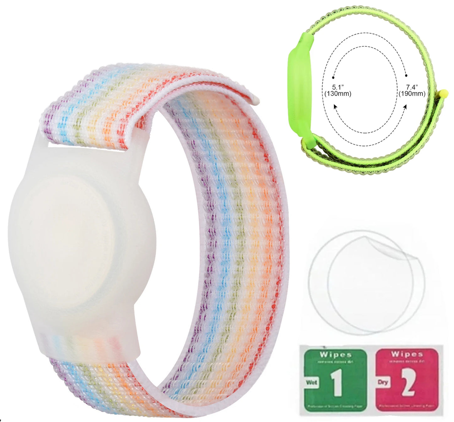 Silicone Steel Clip Compatible with Apple AirTag - Protective Silicone Clip for Tracker Protect Keychain Silicone Cover