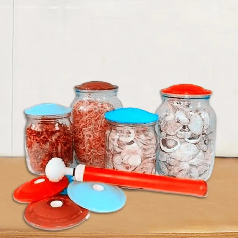 10pcs Vacuum Sealer Jar Lids Vacuum Sealer Attachment Kit Portable Hand Pump Canning Jar Vacuum Sealer Vacuum Saver