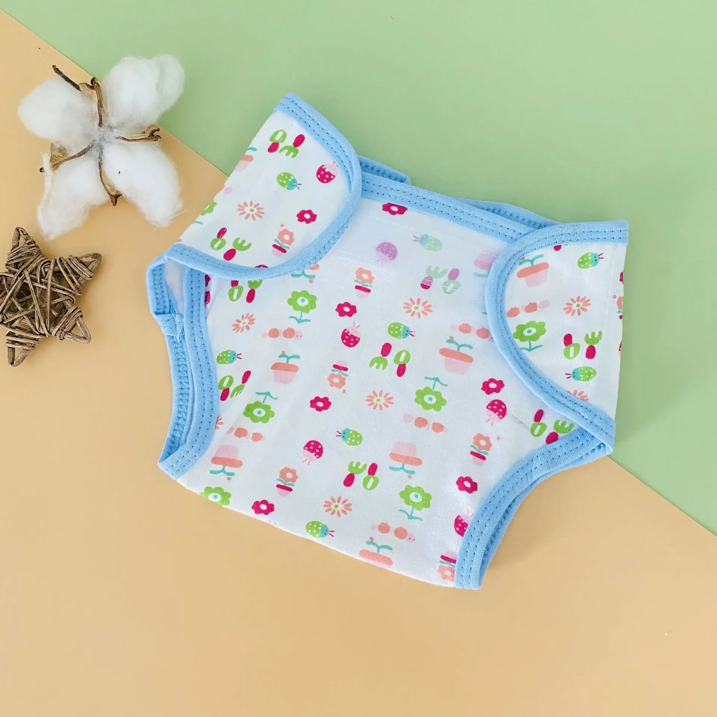 Kids Nappies Reusable Diaper Cover Adjustable Children Nappy Changing Baby Cloth Diaper 0-2Y