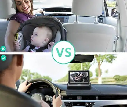 Baby Car Monitor 1080P Monitor Camera for Baby Rear Facing Seat Mirror Display 150° Wide View Night Vision Car Mirror Camera