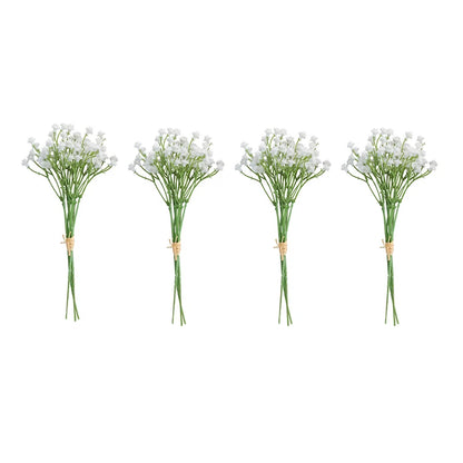 White Babys Breath Flowers Artificial White Fake Flowers Gypsophila DIY Floral Bouquets Arrangement Wedding Home Decor