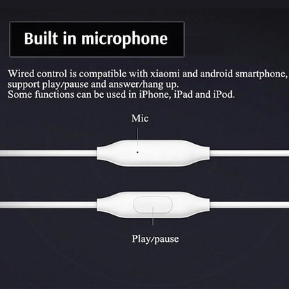 Xiaomi Mijia Smart Earphones Piston 3 Fresh Version In-Ear With Mic Wire Control For Mobile Phone For Xiaomi 5 5s 6 For Iphone