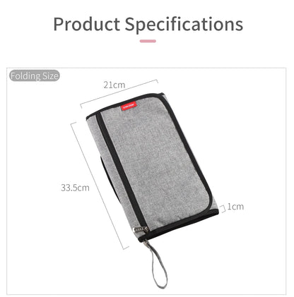 Portable Baby Changing Mat Infant Multifunction Diaper Changing Pad Newborn 2 IN 1 Waterproof Changing Pad Cover Storage Bag