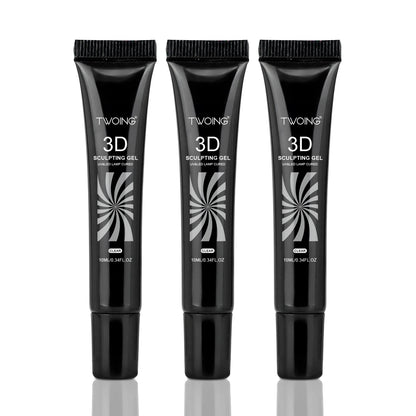 10ml 3D Nail Art Gel - DIY Designs,Waterproof Sculpting gel，Waterproof Nail Art Design Gel for Intricate Carvings & Shapes