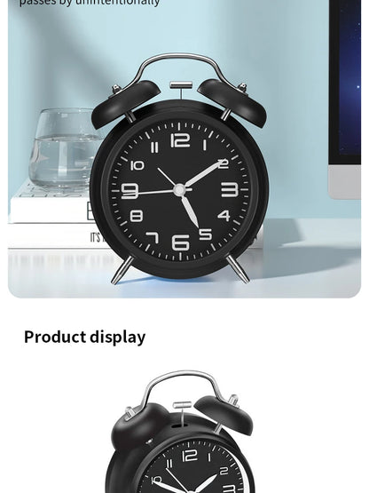 Smart Alarm Clock Metal Ringing Alarm Clock Student Kids Alarm Clock Bedside Alarm Clock Home Bedroom Decoration Clock