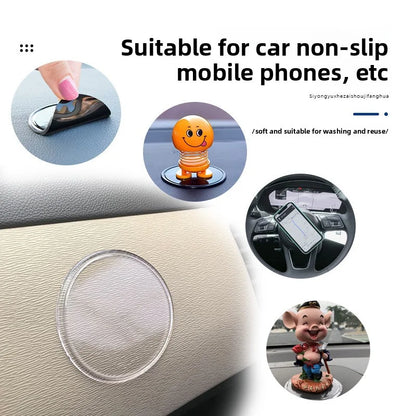 3PCS Car Dashboard Non-Slip Mats, Removable Sticky Silicone Gel Pad, Multi-Functional Auto Magic Gel Holder Stick to Cell Phone