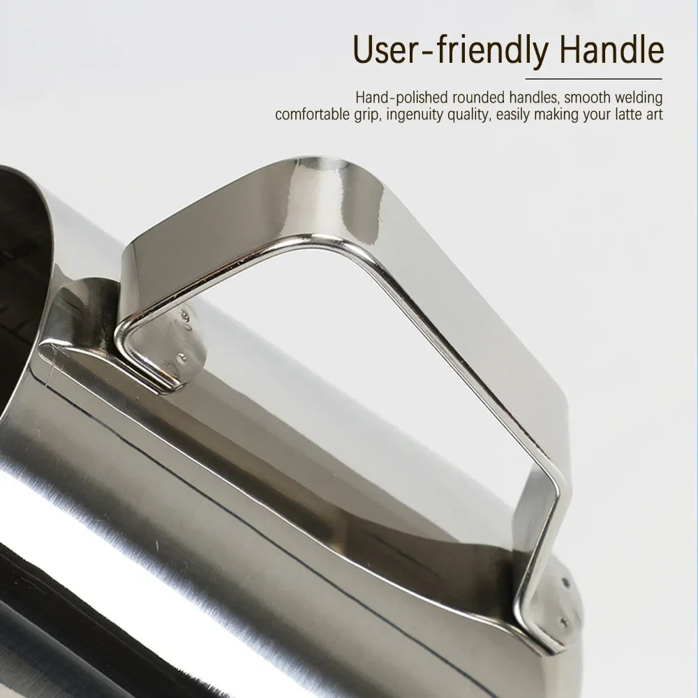 Coffee Latte Milk Frothing Jug Milk Frother Pitcher Stainless Steel Jug Espresso Barista Pitcher Milk Pot Coffee Accessories