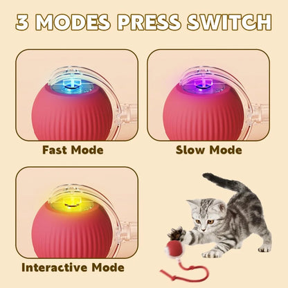 Interactive Cat Toys for Indoor Cats Rechargeable 360° Automatic Moving Cat Toy for Bored Indoor Adult Cats Motion Kitten Toys
