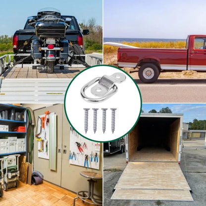 D Ring Tie Down Anchor Hook for Cargo Securing on Car Trucks Trailers Heavy Duty Metal Pull Ring Easy Surface Mount Fixing Point
