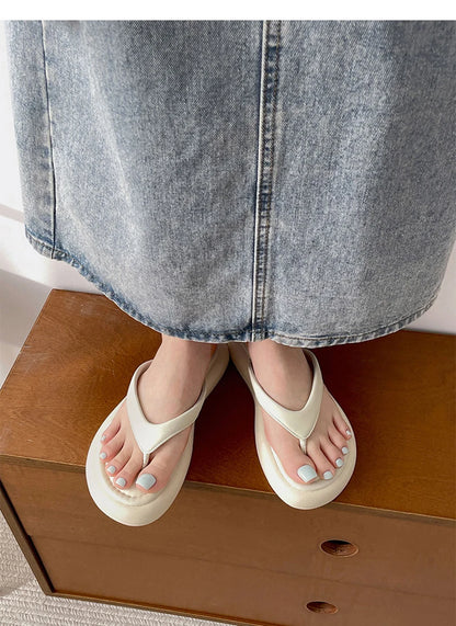 New Women's Summer Beach Flip Flops Slip-On Fashion Casual Vacation Slippers Soft Sole Footwear for Ladies