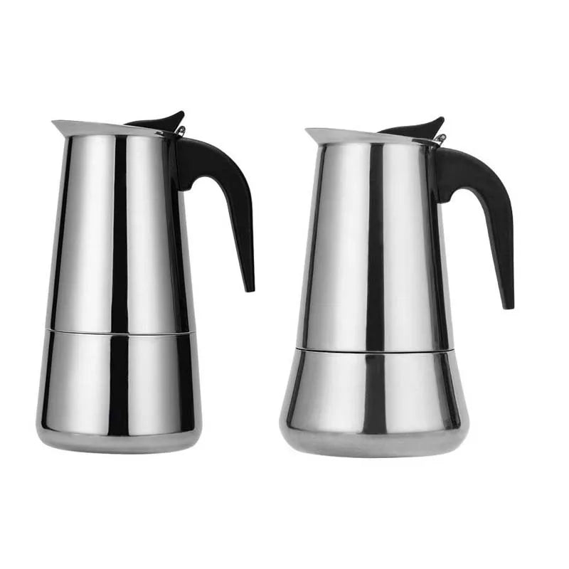 2025 Stainless Steel Moka Pot Portable Electric Coffee Maker European Design Home Coffee Brewing Equipment