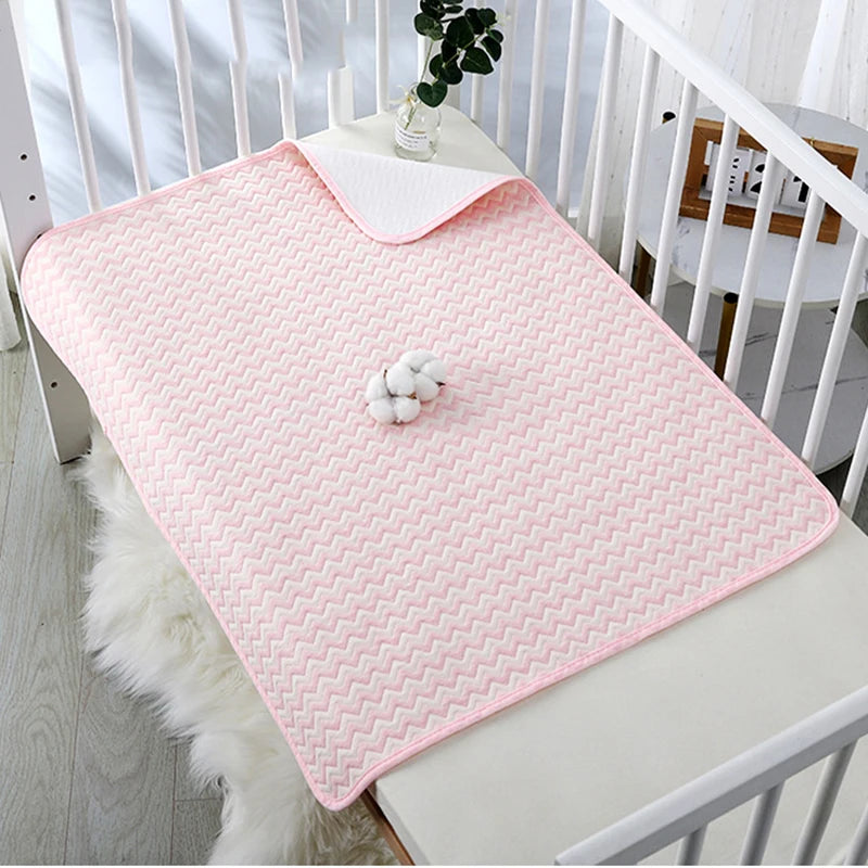 Reusable Infant Change Pad Baby Waterproof Crib Changing Mat Urine Sheet Cotton Diaper Cover Washable Newborn Bed Nappy Mattress
