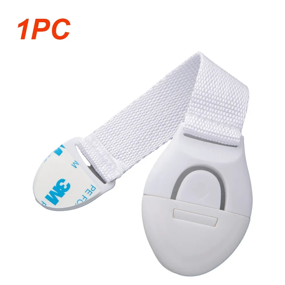 1/10pcs Child Safety Strap Locks No Drilling Cabinet Latches Adhesive Kids Proof for Cupboards Door Window Refrigerator