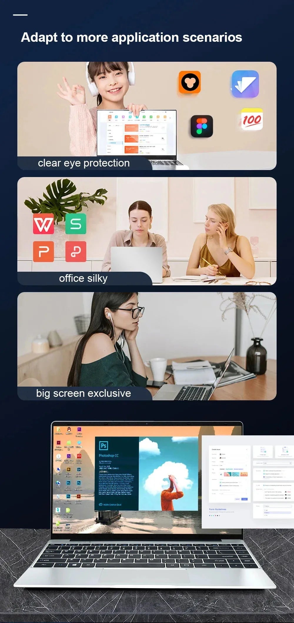 Laptop Computer 14.1" Intel 12GB RAM 1TB 2TB SSD Windows 11 Notebook Office Learn Recreation Entertainment Portable Laptops