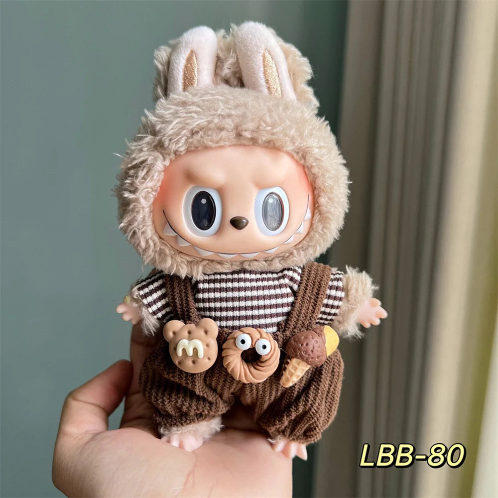 Labubu Plush Doll Clothing Accessories 17cm Labubu Different Styles Colors Styles Series Clothing Accessories Set Gifts