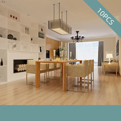 10PCS 40x15cm Thickened Self-adhesive Wood Grain Floor Wallpaper Bedroom Decoration Floor Stickers Home Decor Floor Wallpaper