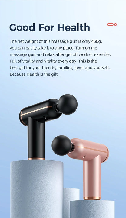 NEW Massage Gun Portable Percussion Pistol Massager For Body Neck Deep Tissue Muscle Relaxation Gout Pain Relief Fitness